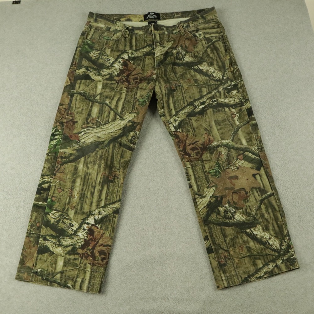 Mossy Oak Pants Mens 38x27 BreakUp Infinity Camo Hunting 5-Pocket Jeans Cotton